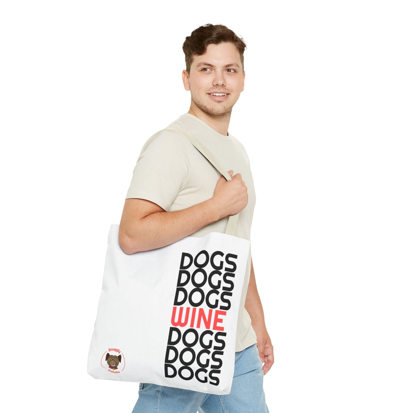 "Dogs & Wine" Tote Bag