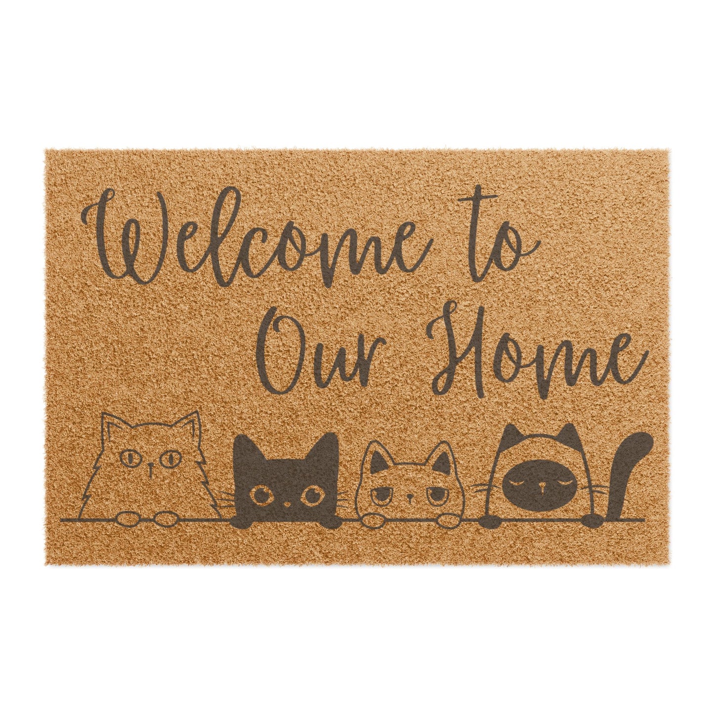 "Welcome To Our Home" Doormat (Cats)