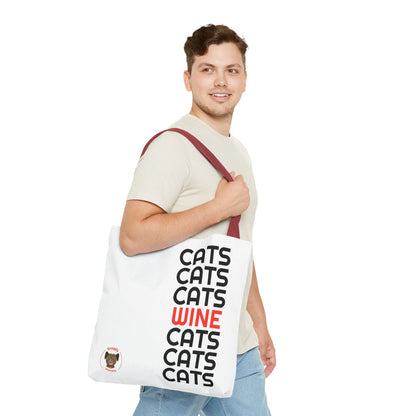 "Cats & Wine" Tote Bag