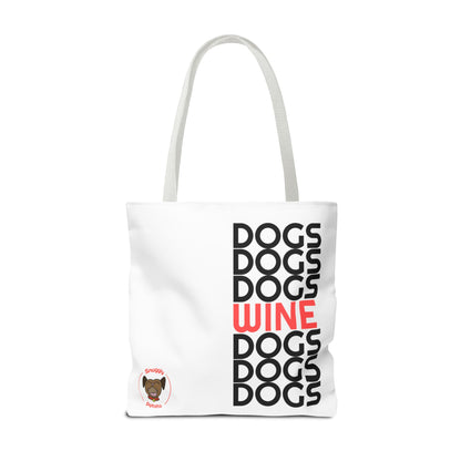 "Dogs & Wine" Tote Bag