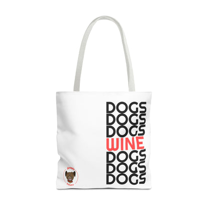 "Dogs & Wine" Tote Bag