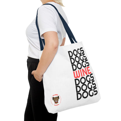 "Dogs & Wine" Tote Bag