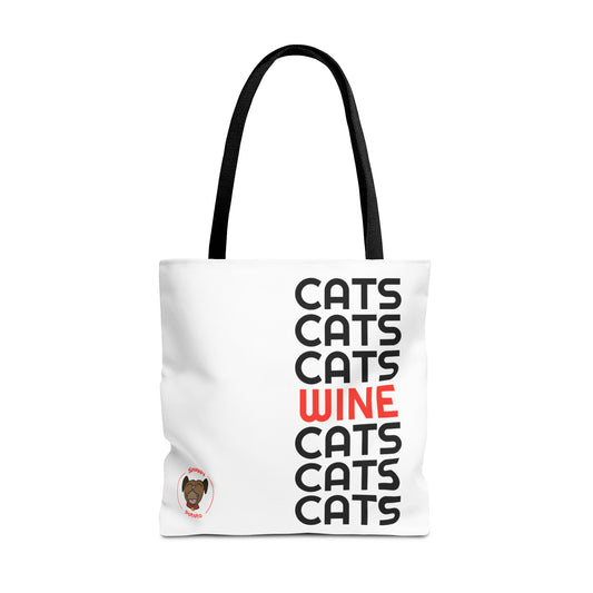 "Cats & Wine" Tote Bag