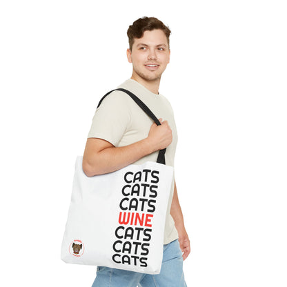 "Cats & Wine" Tote Bag