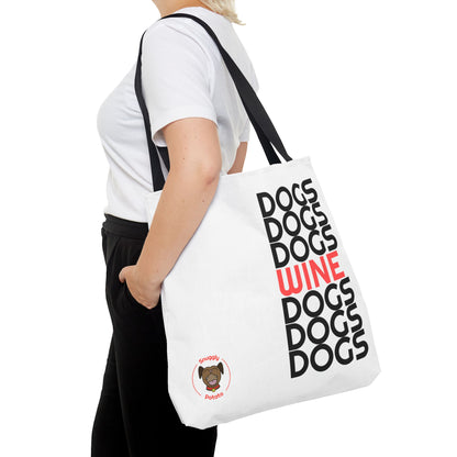 "Dogs & Wine" Tote Bag