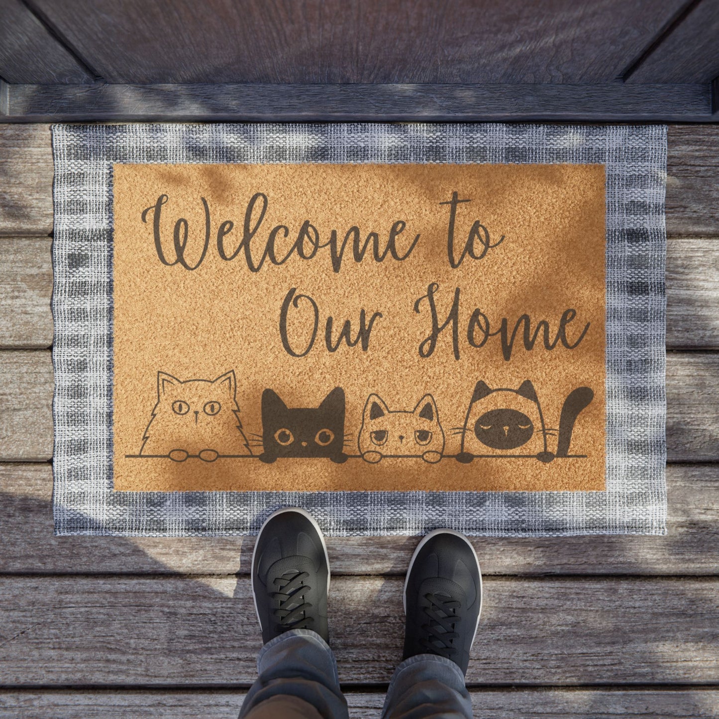 "Welcome To Our Home" Doormat (Cats)