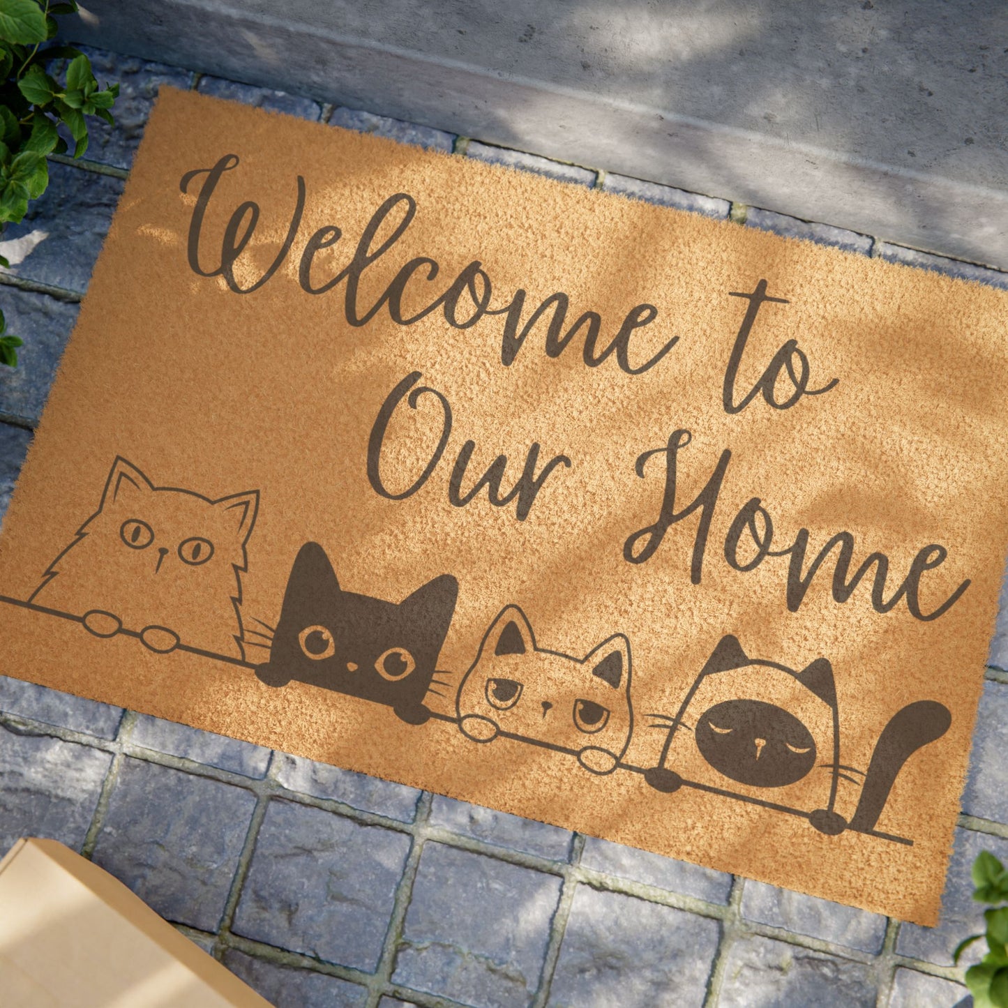 "Welcome To Our Home" Doormat (Cats)