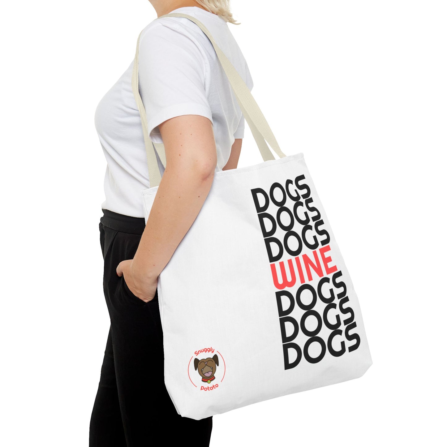 "Dogs & Wine" Tote Bag