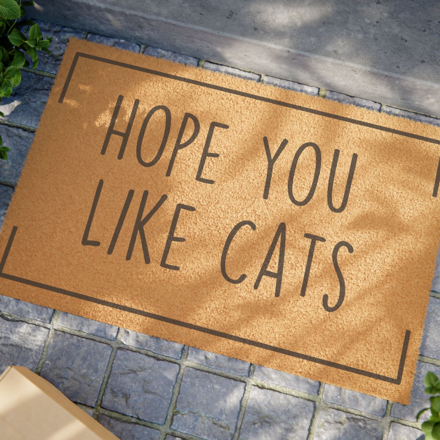 "Hope You Like Cats" Doormat